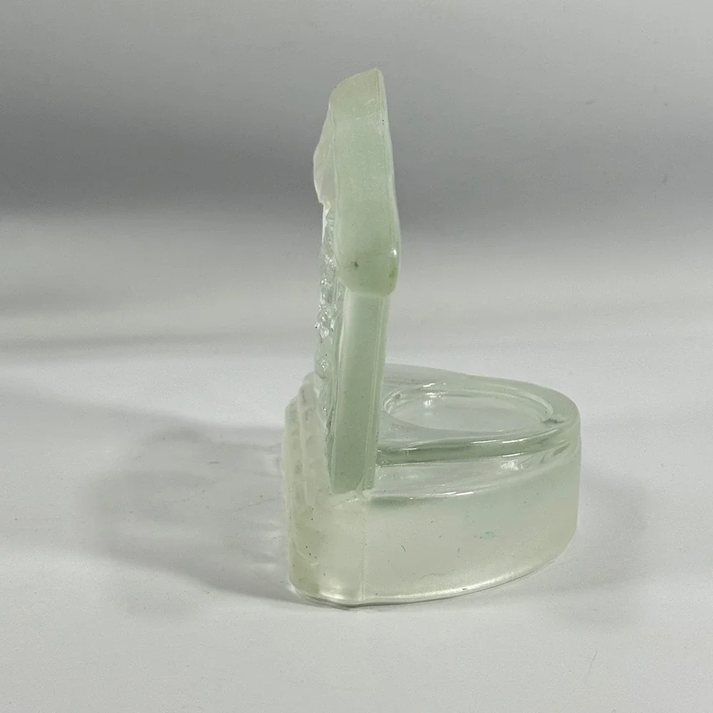 VTG Nativity Scene Votive Holder Frosted Glass Christmas Religious‎ Decor Small
